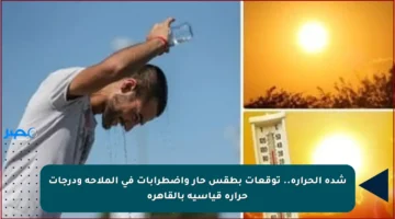 شدة الحرارة.. توقعات بطقس حار واضطرابات في الملاحة ودرجات حرارة قياسية بالقاهرة